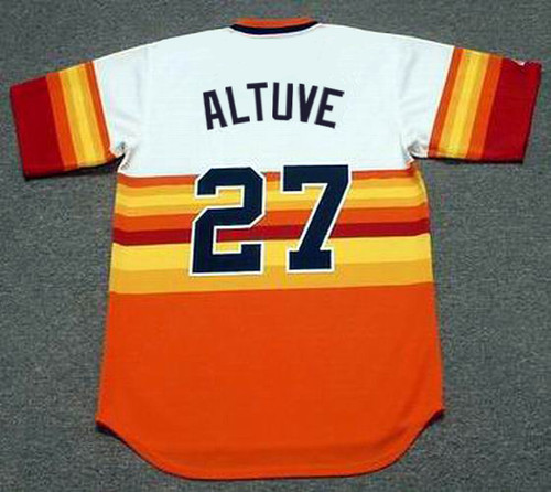 JOSE ALTUVE  Houston Astros 1980's Home Majestic Throwback