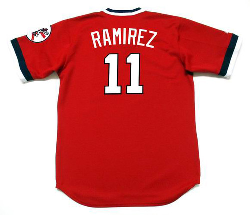 AUTHENTIC MAJESTIC MEDIUM JOSE RAMIREZ, CLEVELAND INDIANS 1976 TBTC JERSEY  6240