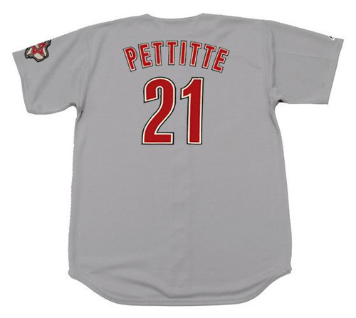 21 ANDY PETTITTE Houston Astros MLB Pitcher Grey Throwback Jersey