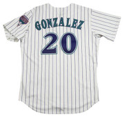 LUIS GONZALEZ Arizona Diamondbacks 2001 Majestic Throwback Home Baseball Jersey - BACK