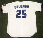 CARLOS DELGADO Toronto Blue Jays 1997 Majestic Throwback Home Baseball Jersey