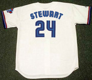 SHANNON STEWART Toronto Blue Jays 1999 Majestic Throwback Home Baseball Jersey