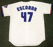 KELVIM ESCOBAR Toronto Blue Jays 1999 Majestic Throwback Home Baseball Jersey