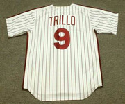 MANNY TRILLO Philadelphia Phillies 1980 Majestic Cooperstown Throwback Home Baseball Jersey - Back