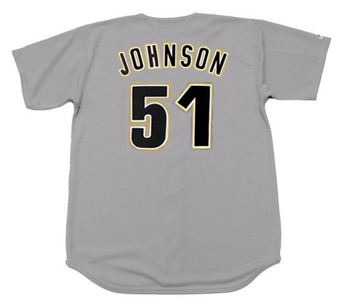 MAJESTIC  RANDY JOHNSON Houston Astros 1998 Throwback Away Baseball Jersey