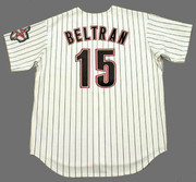 CARLOS BELTRAN Houston Astros 2004 Home Majestic Baseball Throwback Jersey - BACK