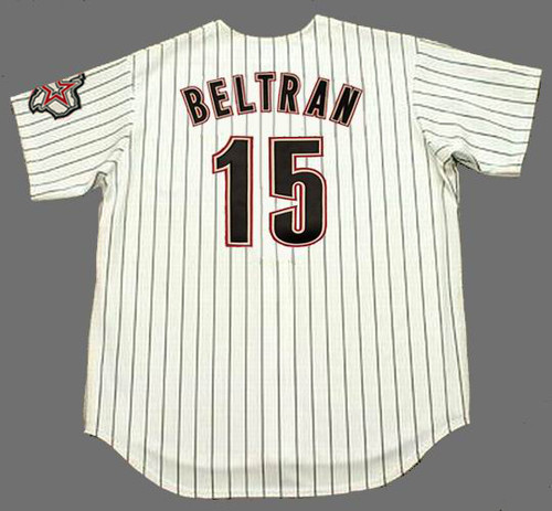 Houston Astros No15 Carlos Beltran White 2018 Gold Program Cool Base Women's Stitched Jersey