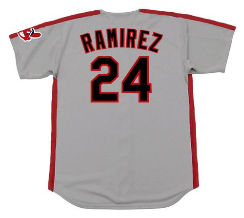 Manny Ramirez 1976 Cleveland Indians Cooperstown Men's Red Jersey w/ Patch
