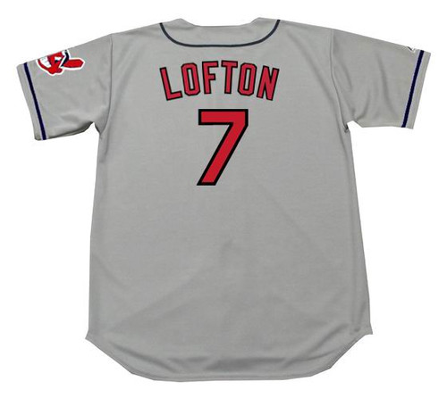 Men's Majestic Cleveland Indians #7 Kenny Lofton Navy Blue Alternate Flex  Base Authentic Collection MLB Jersey