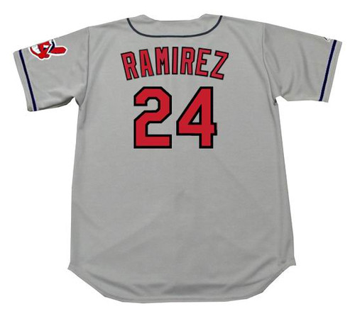 Men's Majestic Cleveland Indians #24 Manny Ramirez Authentic Navy