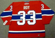 PATRICK ROY Montreal Canadiens 1993 Away CCM Throwback NHL Hockey Jersey - BACK