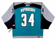 MIIKKA KIPRUSOFF San Jose Sharks 2001 CCM Throwback NHL Home Hockey Jersey