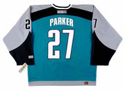 SCOTT PARKER San Jose Sharks 2003 CCM Throwback NHL Home Hockey Jersey