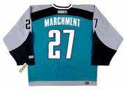 BRYAN MARCHMENT San Jose Sharks 2001 CCM Throwback NHL Home Hockey Jersey