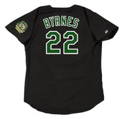 ERIC BYRNES Oakland Athletics 2000 Majestic Throwback Baseball Jersey