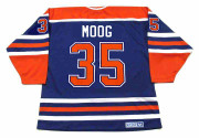 ANDY MOOG Edmonton Oilers 1985 Away CCM NHL Vintage Throwback Jersey - BACK