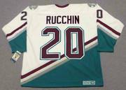 STEVE RUCCHIN Anaheim Mighty Ducks 2004 Away CCM NHL Vintage Throwback Jersey - BACK