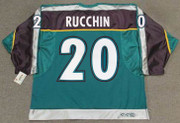 STEVE RUCCHIN Anaheim Mighty Ducks 1997 Alternate CCM NHL Throwback Jersey - BACK