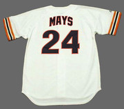 WILLIE MAYS San Francisco Giants 1980's Home Majestic Baseball Throwback Jersey - BACK