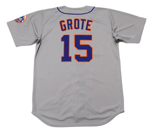 JERRY GROTE  New York Mets 1969 Home Majestic MLB Throwback Jersey