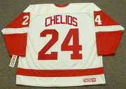 2002 CCM Home Throwback Vintage CHRIS CHELIOS  Red Wings Jersey - BACK