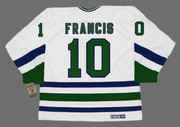 RON FRANCIS 1986 Home CCM Hartford Whalers Jersey - BACK