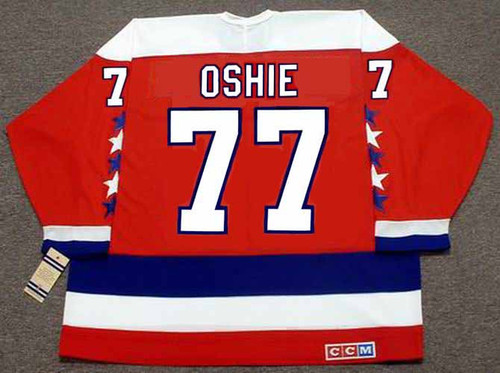 No77 T.J Oshie Red Home Authentic Stitched Jersey