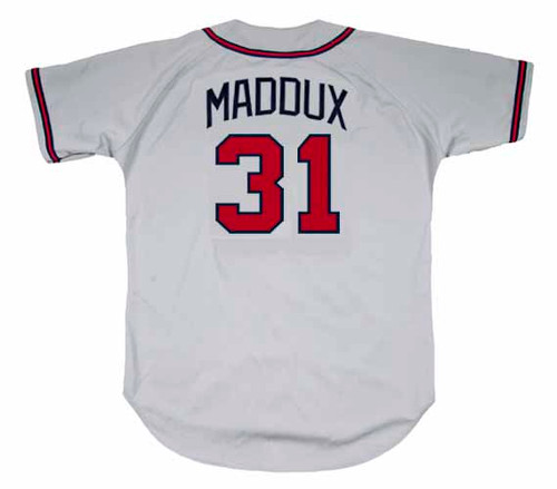 GREG MADDUX  Atlanta Braves 1995 Home Majestic Throwback Baseball Jersey