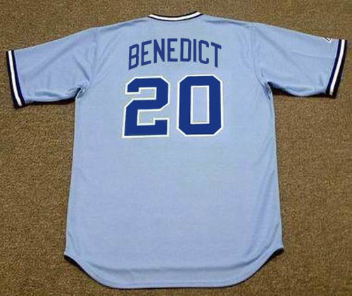 BRUCE BENEDICT  Atlanta Braves 1982 Away Majestic Throwback