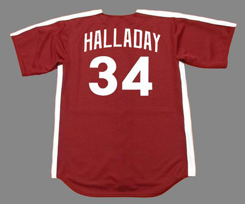 ROY HALLADAY  Philadelphia Phillies 2010 Away Majestic Throwback