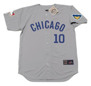 RON SANTO Chicago Cubs 1969 Away Majestic Throwback Baseball Jersey - FRONT