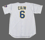 LORENZO CAIN Milwaukee Brewers Majestic Alternate Home Baseball Jersey - Back