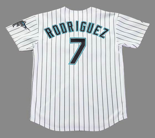 IVAN RODRIGUEZ  Florida Marlins 2003 Home Majestic Throwback