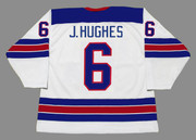 JACK HUGHES 2019 USA Nike Throwback Hockey Jersey - BACK