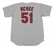 WILLIE MCGEE St. Louis Cardinals 1996 Away Majestic Throwback Baseball Jersey - BACK