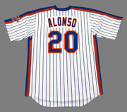 PETE ALONSO New York Mets 1986 Home Majestic Throwback Baseball Jersey - BACK