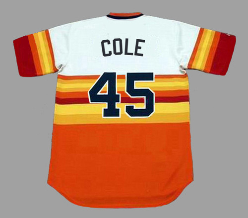 GERRIT COLE  Houston Astros 1980's Home Majestic Throwback