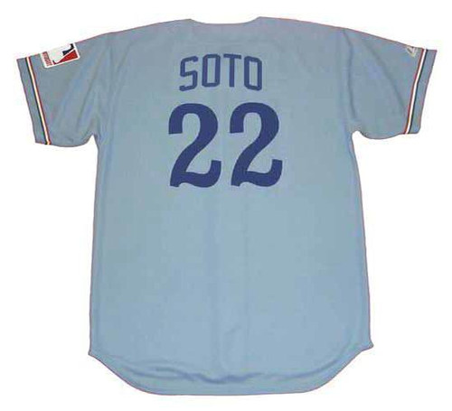 Montreal Expos Majestic Road Cooperstown Collection Team Cool Base Jersey -  Light Blue