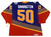 JORDAN BINNINGTON St. Louis Blues 1990's CCM NHL Vintage Throwback Jersey - BACK