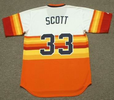 Men's Mike Scott Houston Astros Replica White Home Cooperstown Collection  Jersey