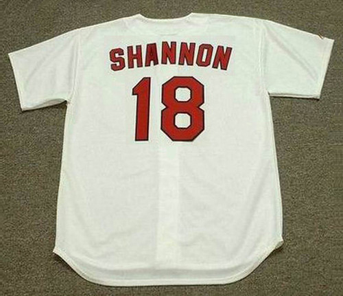 St. Louis Cardinals #18 Mike Shannon 1964 Cream Throwback Jersey