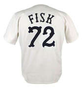 CARLTON FISK Chicago White Sox 1981 Home Majestic Throwback Baseball Jersey - BACK