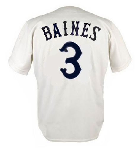 1728 Mens Majestic Chicago White Sox HAROLD BAINES Baseball Jersey GRAY New