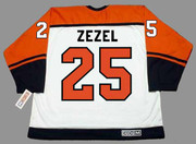 PETER ZEZEL Philadelphia Flyers 1987 CCM Throwback Home NHL Hockey Jersey - BACK