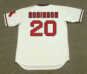 FRANK ROBINSON California Angels 1974 Home Majestic Throwback Baseball Jersey - BACK