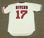 MICKEY RIVERS California Angels 1975 Home Majestic Throwback Baseball Jersey - BACK