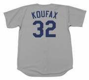 SANDY KOUFAX Los Angeles Dodgers 1973 Away Majestic Throwback Baseball Jersey - BACK