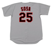 SAMMY SOSA Chicago White Sox 1990 Majestic Throwback Away Baseball Jersey - BACK