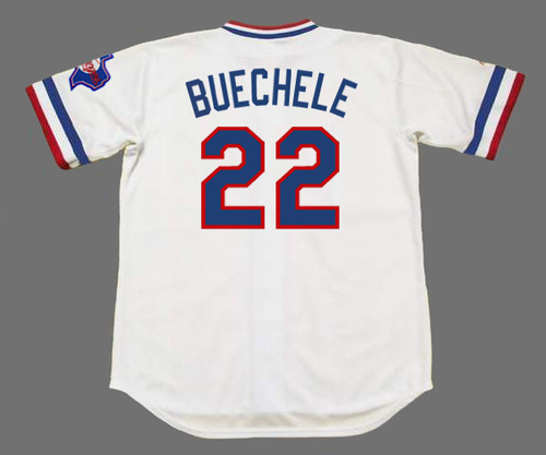 STEVE BUECHELE Texas Rangers 1988 Majestic Cooperstown Throwback Away Jersey  - Custom Throwback Jerseys