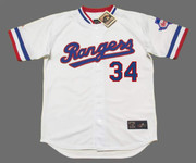 NOLAN RYAN Texas Rangers 1980's Home Majestic Throwback Baseball Jersey - FRONT